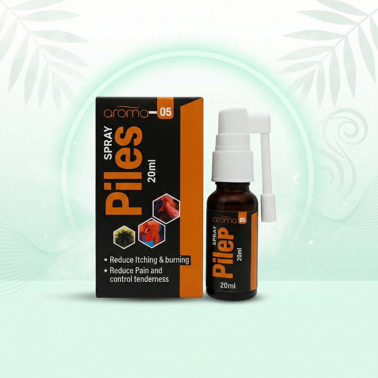 Aroma 05 Piles Spray 20ml – Natural Cooling Relief for Hemorrhoids